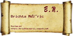 Brichta Móric névjegykártya
